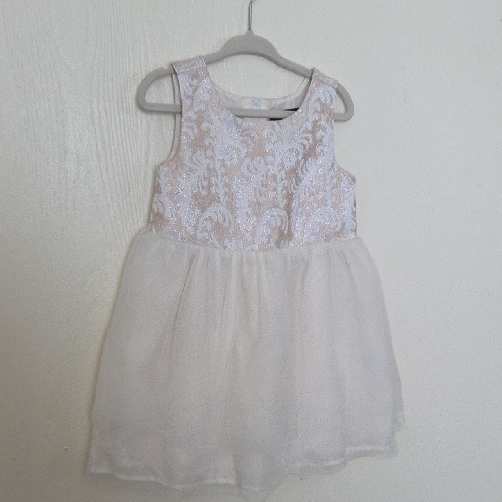 Elegant White Lace Kids Dress